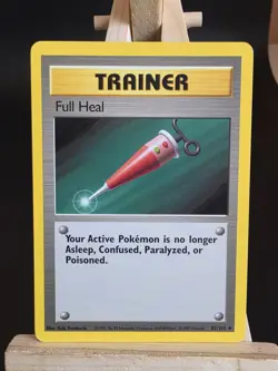 Pokemon TCG Full Heal 82/102 Base Set Uncommon Trainer WOTC Unlimited LP - Image 1