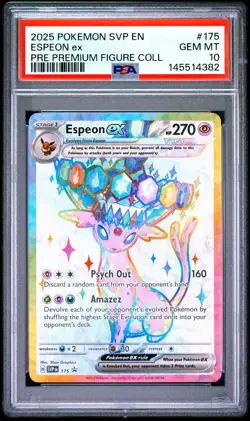 2025 POKEMON SVP EN-SV BLACK STAR PROMO #175 ESPEON EX PSA 10 - Image 1