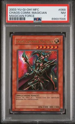 2003 Yu-gi-oh Magicians Force Chaos Command Magician Ultra Rare PSA 7 MFC-068 - Image 1