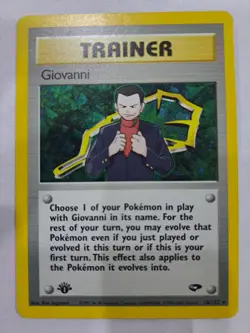 Pokemon Card Giovanni Gym Challenge 1st Edition Holo 18/132 FREE SHIPPING - Image 1