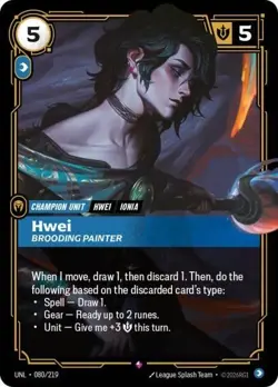 Hwei - Brooding Painter 080/219 Rare Riftbound Card - Image 1