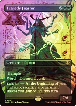 Tragedy Feaster Foil Borderless Secrets of Strixhaven NM MTG - Image 1