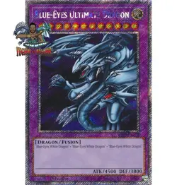 Yugioh 1x Blue-Eyes Ultimate Dragon RA03-EN178 Platinum Secret Rare 1st Ed NM - Image 1