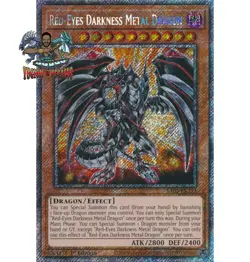 Yugioh! 1x Red-Eyes Darkness Metal Dragon RA03-EN212 Platinum Secret Rare NM - Image 1