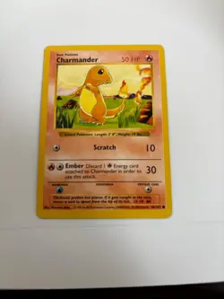 Charmander 46/102 Common Base Set Shadowless Pokemon Unlimited NM - Image 2