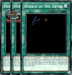 Yugioh! 3x Herald of the Abyss OP22-EN025 Common NM - Image 1