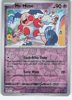 Mr. Mime 063/162 Common Reverse Holo SV05: Temporal Forces NM Pokemon - Image 1