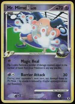 Mr. Mime E4 28/111 HP Rising Rivals Rare Reverse Holo Pokemon - Image 1