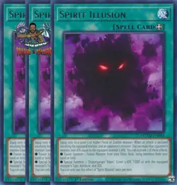 Yugioh! 3x Spirit Illusion MZTM-EN034 Rare 1st Ed NM - Image 1