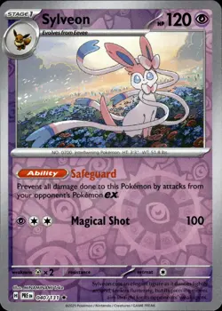 SYLVEON 040/131 HOLO RARE PRISMATIC EVOLUTIONS POKEMON REVERSE HOLO NM - Image 1