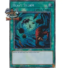 Yugioh! 1x Heavy Storm RA03-EN092 Platinum Secret Rare 1st Ed NM - Image 1