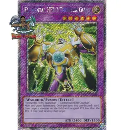 Yugioh 1x Elemental HERO Thunder Giant RA03-EN153 Platinum Secret Rare 1st Ed NM - Image 1