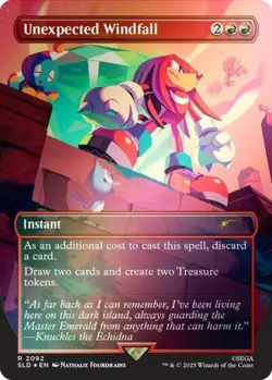 Unexpected Windfall (2092) (Rainbow Foil) -Foil Near Mint MTG Secret Lair - Image 1