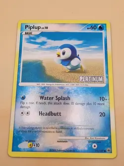 Pokemon Piplup 71/100 Reverse Holo Platinum Lightly Played (LP) - Image 2
