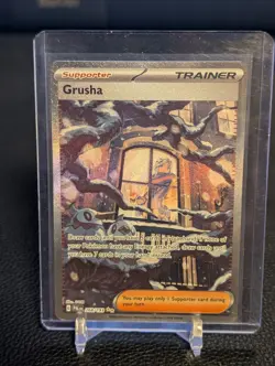 Pokemon TCG Grusha 268/193 Sv02 Paldea Evolved Full Art Trainer Supporter Holo - Image 1