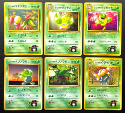 Erika Pokemon Card Old Back Set of 6 Nintendo Japanese Vintage TCG From Japan - Image 1