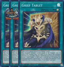 Yugioh! 3x Grief Tablet MZTM-EN032 Super Rare 1st Ed NM - Image 1