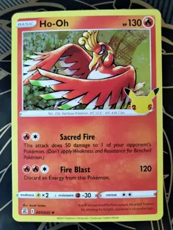 Ho-Oh 001/025 Celebrations 25th Anniversary Holo Rare Pokemon TCG NM/M - Image 1