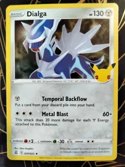 Dialga 020/025 SWSH 25th Anniversary Celebrations Holo Pokemon TCG NM/M - Image 1