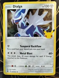 Dialga 020/025 SWSH 25th Anniversary Celebrations Holo Pokemon TCG NM/M - Image 2