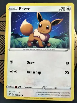 Eevee 130/185 SWSH Vivid Voltage Non-Holo Pokemon TCG NM/M - Image 1