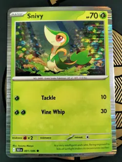 Snivy 001/086 (Mirror Holo) Print Black Bolt Pokemon TCG NM/M - Image 1