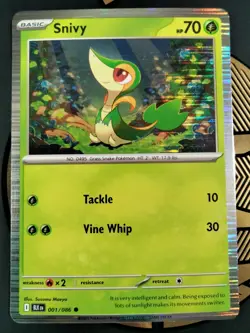 Snivy 001/086 (Mirror Holo) Print Black Bolt Pokemon TCG NM/M - Image 2