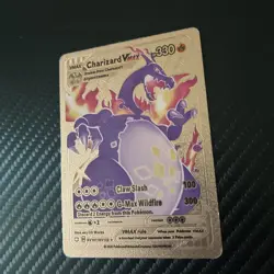 Pokemon Card - Charizard Vmax Gold Metal Card Fan Art - Image 2