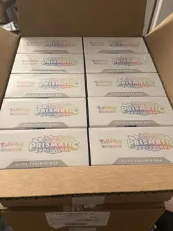 🔥FIRST PRINT OPEN CASE #3🔥 Lot of 10 Prismatic Evolutions Elite Trainer Boxes - Image 2