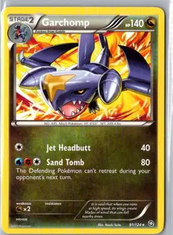 GARCHOMP 91/124 RARE DRAGONS EXALTED POKEMON LP - Image 1