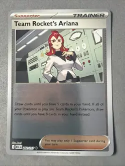 Pokemon TCG * Team Rocket's Ariana 202/217 REVERSE HOLO * ME Ascended Heroes NM - Image 1