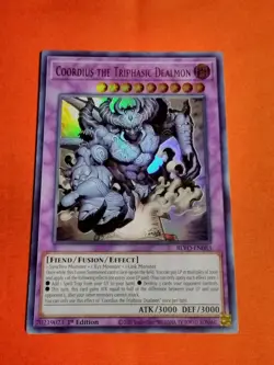 Yu-Gi-Oh! Coordius the Triphasic Dealmon BLVO-EN083 Ultra Rare 1st Ed Mint+ - Image 1