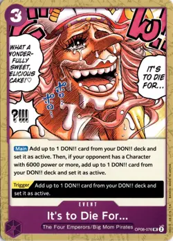 It's to Die For UC Premium Booster -The Best- Vol. 2 OP08-076 One Piece TCG - Image 1