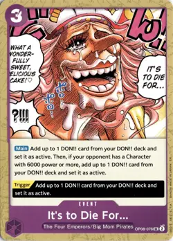 It's to Die For Premium Booster -The Best- Vol. 2 OP08-076 One Piece TCG - Image 1
