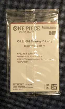 Monkey.D.Luffy (Ichiban Kuji Exclusive) OP13-001 One Piece Promo English Sealed - Image 2