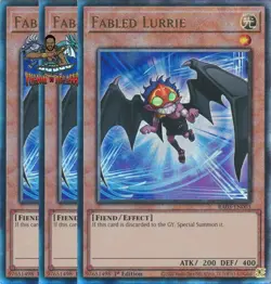 Yugioh! 3x Fabled Lurrie RA03-EN003 Ultimate Rare 1st Ed NM - Image 1