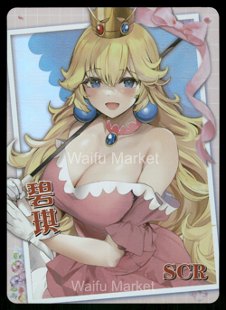 Princess Peach Mario Bros Waifu Anime Card Goddess Story - Image 1