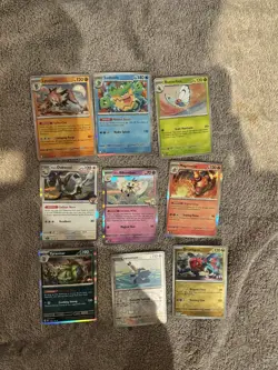 Pokemon Journey Together Holo And Reverse Holo Bulk Lot X9 English Cards NM 6 - Image 1