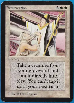 Resurrection Alpha HEAVILY PLD White Uncommon MAGIC CARD (ID# 509118) ABUGames - Image 1