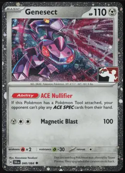 Genesect 040/064 Holo Uncommon Prize Pack Series Cards Pokemon Holo Near Mint - Image 1