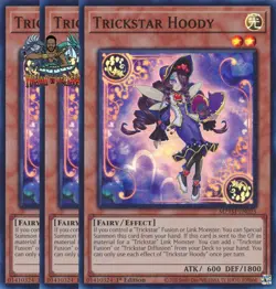 Yugioh! 3x Trickstar Hoody MZTM-EN025 Super Rare 1st Ed NM - Image 1