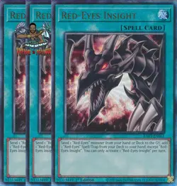Yugioh! 3x Red-Eyes Insight RA03-EN061 Ultimate Rare 1st Ed NM - Image 1