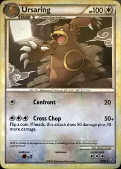 Ursaring 27/95 Rare HGSS Unleashed Pokemon Lightly Played - Image 1