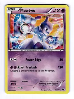 Mewtwo Legendary Treasures #53 (2013) Holo LP Pokemon - Image 1