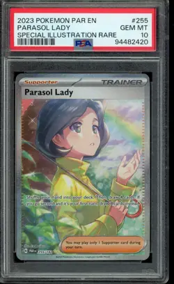 Pokemon Paradox Rift PSA 10 Parasol Lady 255/182 Special Illustration Rare - Image 1