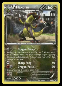 Haxorus 111/162 Holo Rare BREAKthrough Pokemon Reverse Holo Lightly Played - Image 1