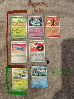 Pokemon Scarlet & Violet Base Holo And Reverse Holo Bulk Lot X7 English Cards NM - Image 1