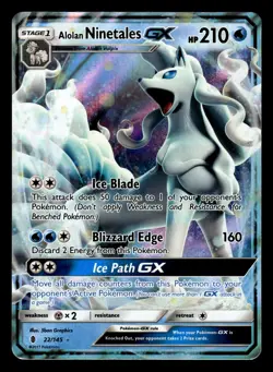 Alolan Ninetales GX 22/145 Ultra Rare Guardians Rising Pokemon Card - Image 1