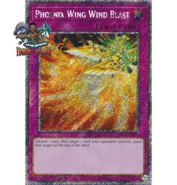 Yugioh! 1x Phoenix Wing Wind Blast RA03-EN149 Platinum Secret Rare 1st Ed NM - Image 1