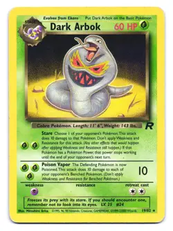 Dark Arbok 19/82 Rare Team Rocket Pokemon Unlimited HP - Image 1